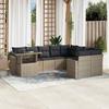 VidaXL Garden Lounge Set with Cushions 10 Pcs Light Grey Wicker 3267512