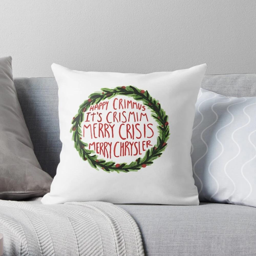 Merry Christmas Decoration Home Pillowcase Cushion Cover Holiday 40X40Cm Modern Living Room Sofa Bed Autumn Hat White