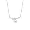 Elegant Freshwater Pearl & Zircon Necklace for Women - S925 Sterling Silver Clavicle Chain