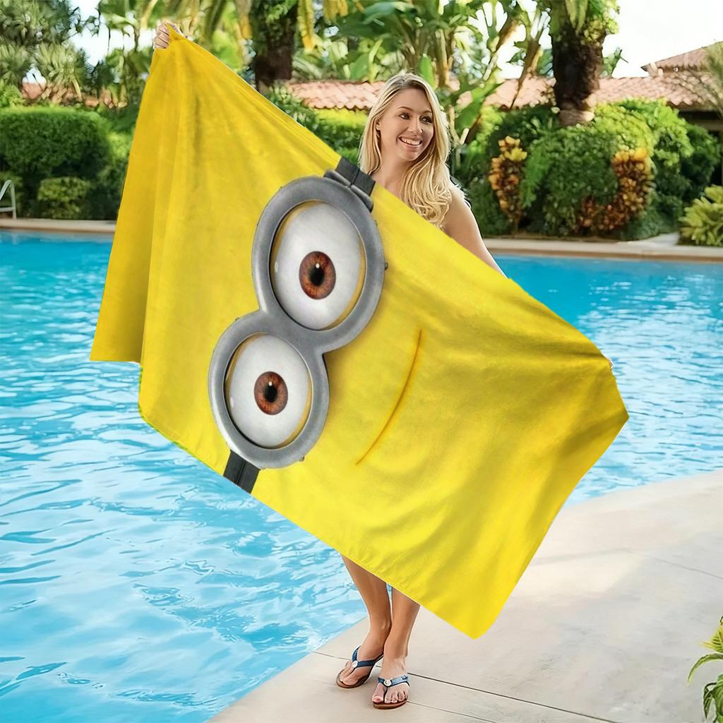 Big-eyed Cute Creature Bananamaster Beach Towel Quick-drying Suitable for Beach Vacation Pool Gym Cute Gift for Friends Families