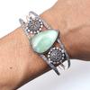Chrysoprase Gemstone Antique Silver Jewelry Cuff Bracelets 7''Adjustable
