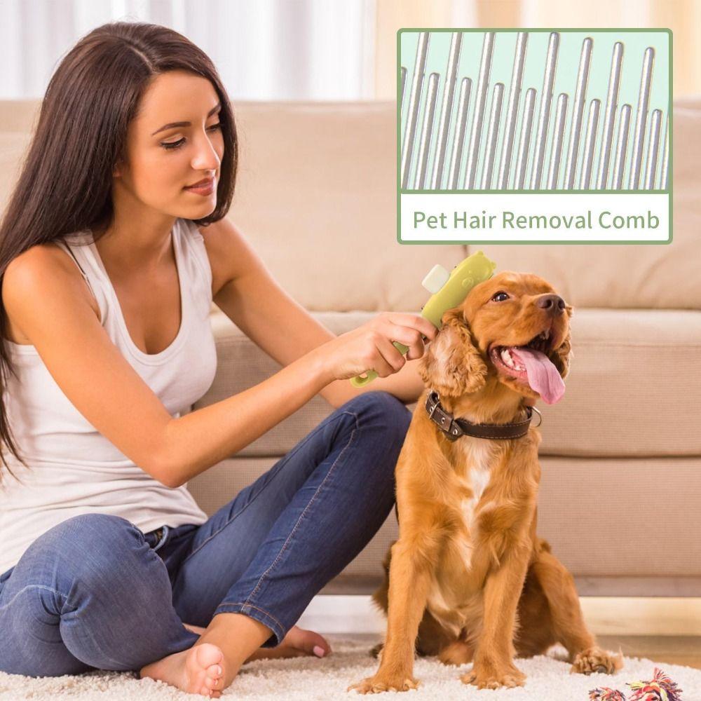 Self Cleaning Dog Comb Massage Dogs Comb Knot Removes Cat Grooming Brush  for Cat and Dog