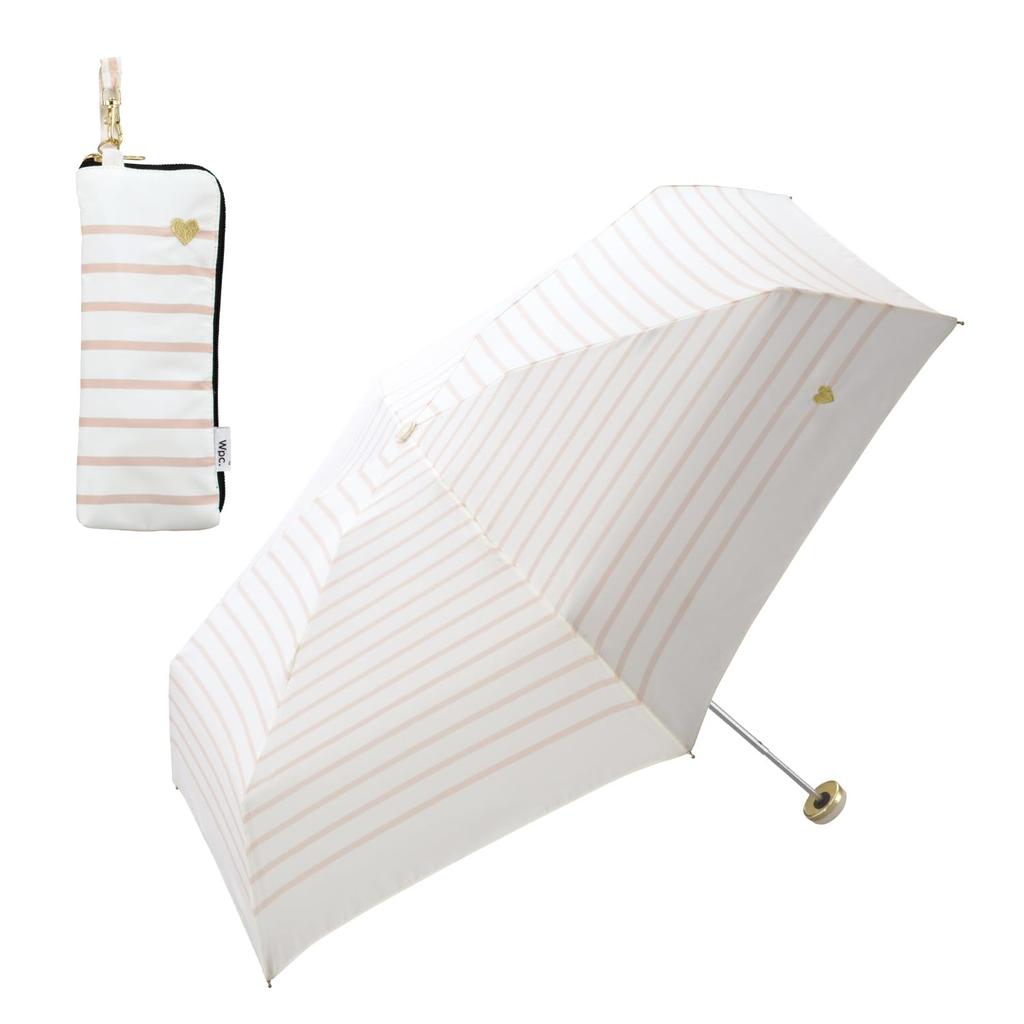 Folding Heart Embroidery Border Gold Mini Pink and Rain for Commuting and 2026Wpc. Umbrella, Sun Umbrella/UV Protection Lightweight, Stylish,