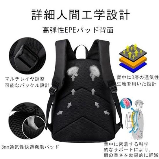 CHREPOE Backpack Mens Stylish School Lightweight Large Capacity Waterproof 15.6-Inch PC Business