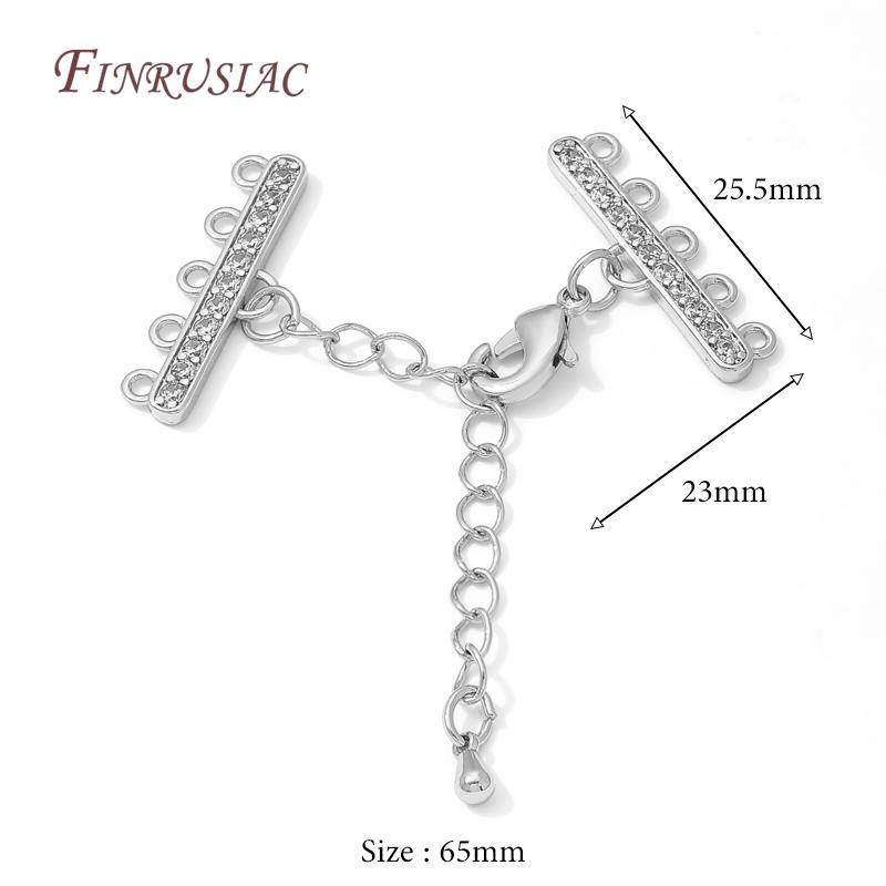 18K Gold Plated Brass Chains Extender For Jewellery,DIY 2-5 Rows Pearl Necklaces Making Accessories,Chain Connector For Jewelry