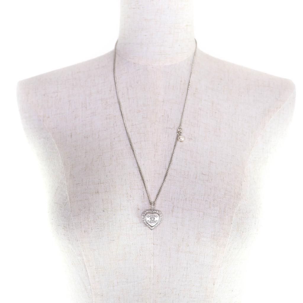 Excellent CHANEL Necklace Silver Women B23B Used