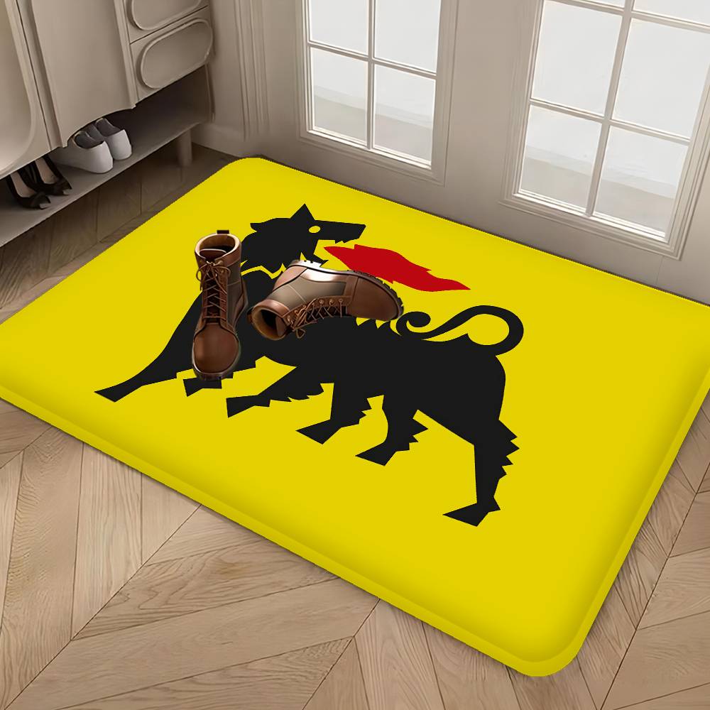 A-Agip E-Eni Racing Car Bathroom Mat Kids Room Bedroom Decoration Balcony Anti-Slip Doormat Living Room Welcome Rug 40x60cm