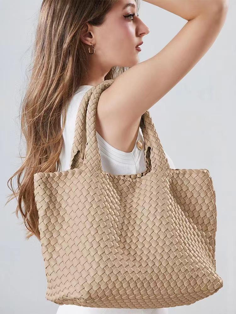 2026 Trendy Hand-Woven Large-Capacity Tote and Shoulder Bag