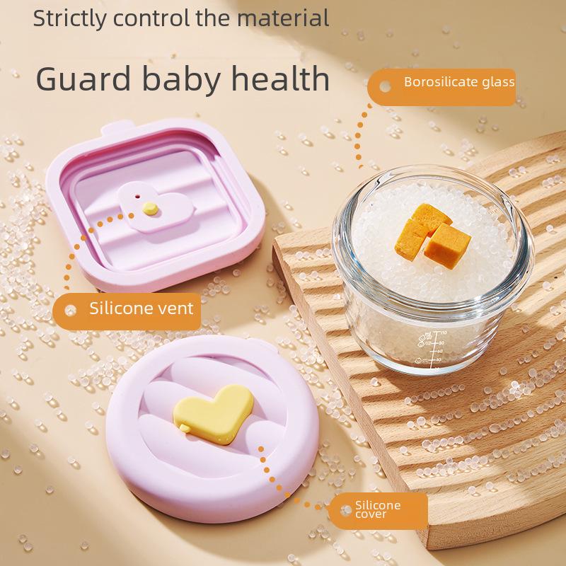 Babynahrungsschüssel-Set aus Glas: Hochtemperaturbeständig, ideal für gedämpften Eierstich