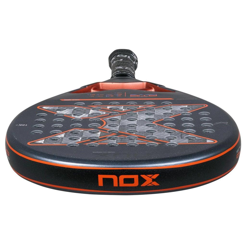 Nox AT10 Genius 18K Alum Tennis Racket Carbon Fiber Black/Grey