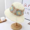 Bucket Internet Celebrity Woven Flower Straw Hat Bucket Hat Women's Versatile