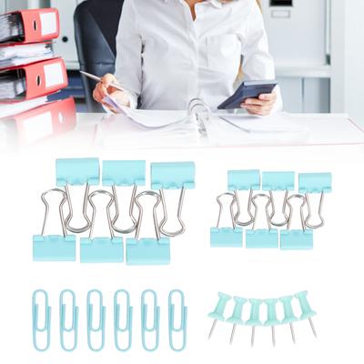 Clips Kit Colored Metal Antirust Push Pins Paper Clips Sets Paper Storage Decoration Supplies