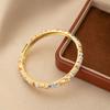 Electroplating Craft Enamel Oil-drip Floral Bracelet  Lovers of Retro Light Luxury Style