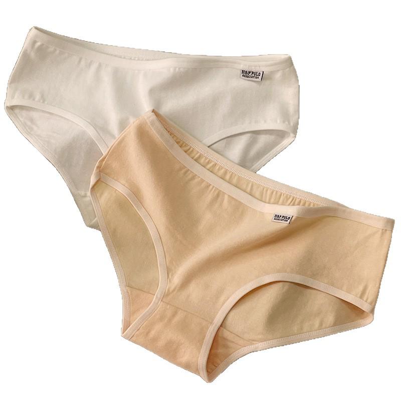 Women's Cotton Mid-Waist Triangle Panties, Summer Thin, Plus Size, Loose Fit, Comfortable, Breathable, Sporty Underwear for Girls