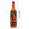 Exquisite Knitted Halloween Wine Bottle Cover Reusable Elastic Wine Bottle Sleeve Pumpkin Champagne Bottle Bag Table Decor