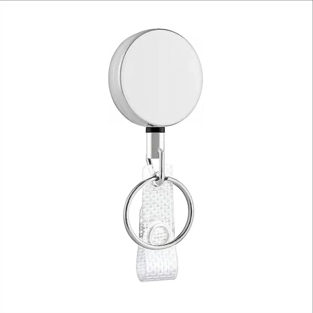 1Pc Metal Retractable Easy Pull Key Ring Id Holders Lanyard Badge Holder Reel Name Badge Tag Card Clip Recoil Reel Belt Clip