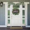T02C!Artificial Wreath,Store Shop Welcome Front Door Wreaths,Farmhouse Greenery Wreath With Flower For Party,Wedding Ornament