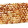 4/6/8/10/Mm Natural Stone Yellow Tower Crystal Round Loose Citrine Bead Crystal Stone Jewelry Making Diy Bracelet Necklace Gift