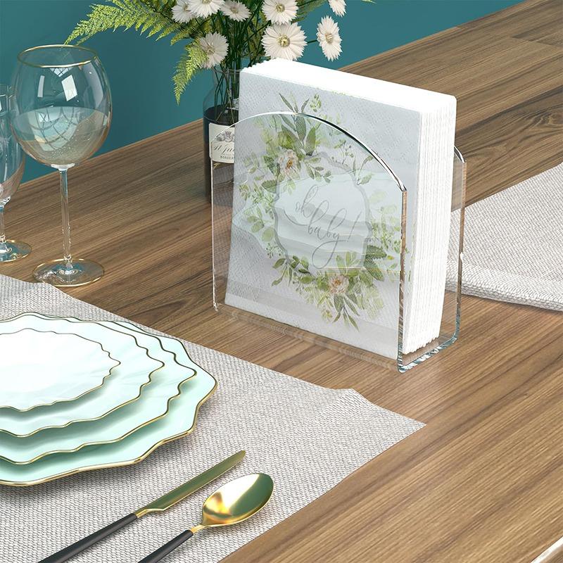 1PC Acrylic Tissue Box Holder Desktop Vertical Home Napkin Holder Tissue Box Organizer Office Hotel Restaurant Table Decor