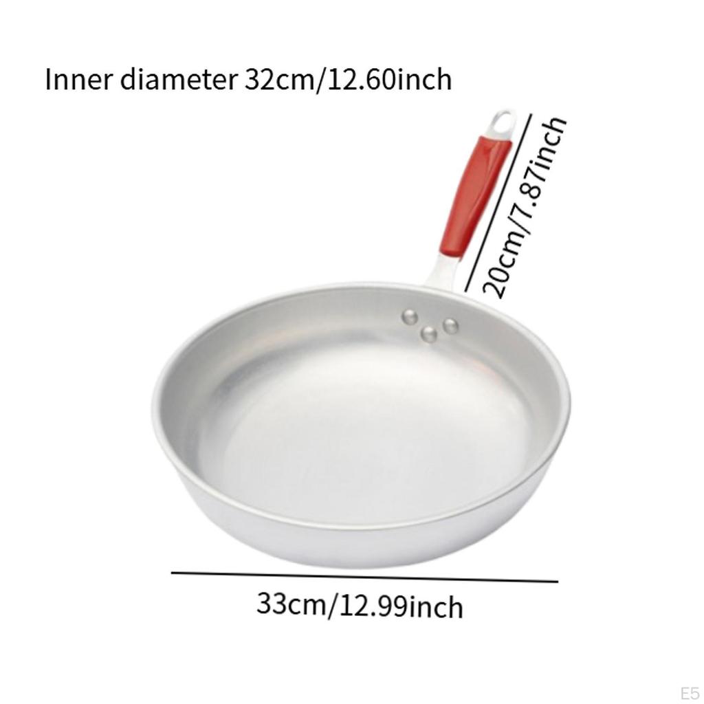 Aluminum Deep Frying Pan with Heat Resistant Handle for Cooking