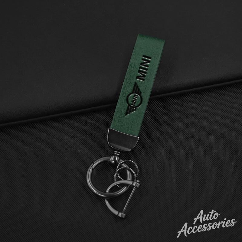 

Leather Car Keychain Anti-Lost Keyring Pendant Lanyard Auto Accessories For BMW Mini Cooper One JCW F54 F55 F56 F57 F60 R50 R52