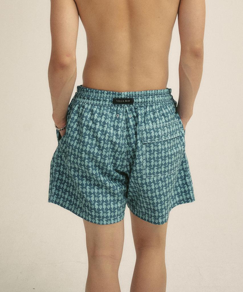 Billalei Seahorse Archive Men'S Swim Shorts - Dark Turquoise