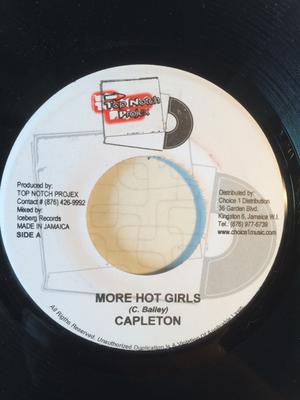 7inch Record CAPLETON - More Hot Girls NONE Top Notch Proje Jamaica Reggae, Ska & Dub Used