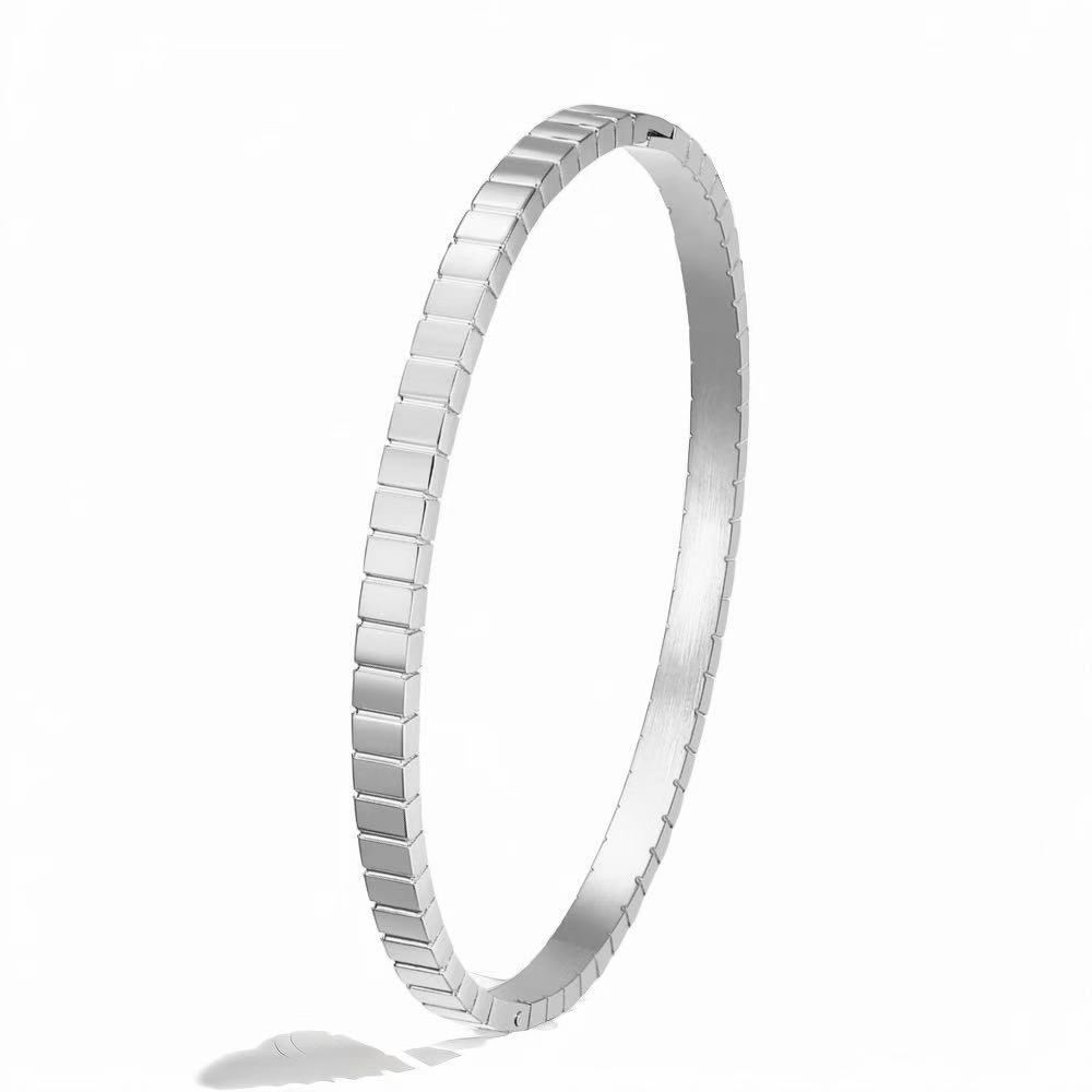 Bracelet Girls Niche Titanium Steel Jewelry Premium Sense Ins Wind Nail Opening Jewelry