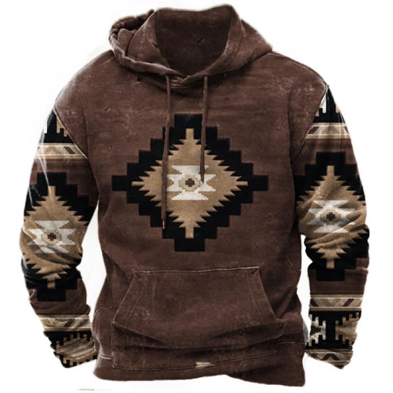 Men S Casual Street Style 3d Digital Print Hooded Sweatshirt