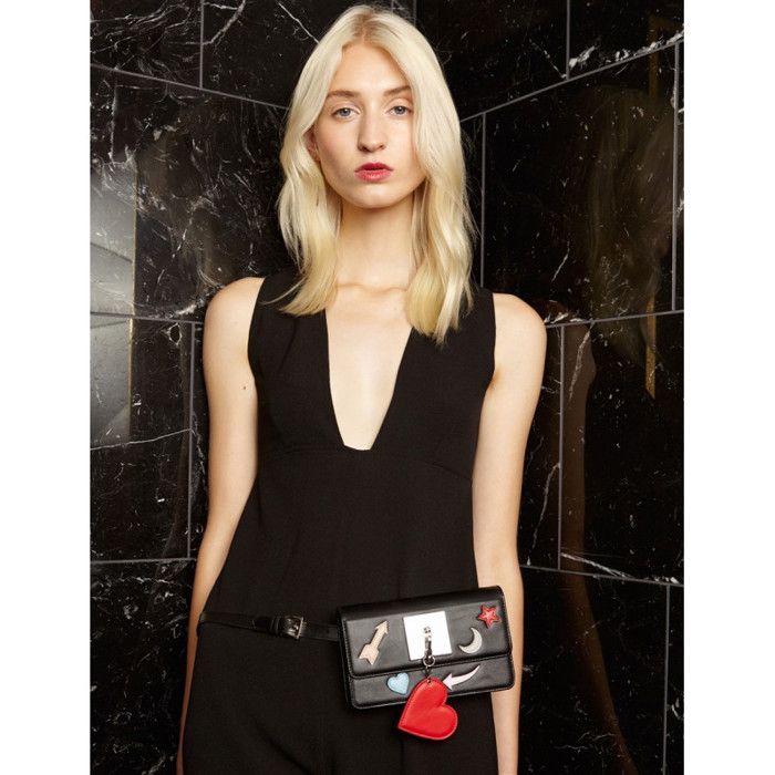 Sac épaule Plate Icons Black with Charm Iphoria - Plate Icons Black xith Charm