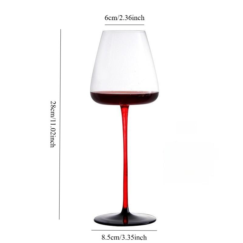 Large Capacity Red Wine Glasses High Wine Glass Set Home High Value Crystal Glass Burgundy Wine Glass High Bar Barware