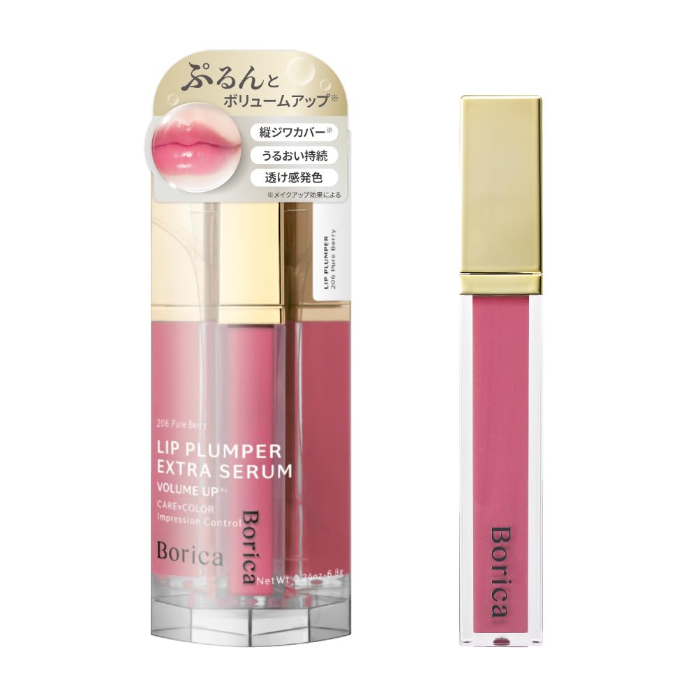 

Borica Плампер для губ Экстра Сыворотка Плампер Сыворотка Тинт Блеск Чистый (206 Ягодный, 6,8 г)