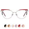 TR90 Classic Transparent Computer Glasses Frame Women Fashion Metal Spring Hinge Eyewear Anti Blue Light Cat Eye Reading Glasses