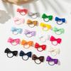 2" Solid Color Ribbed Ribbon Bow Hair Tie for Baby Girls