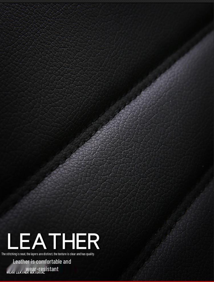 2025 Universelles Voll-/Halbwickel Leder Cartoon Autositzkissen für alle Jahreszeiten