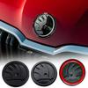 XOWS7 for Skoda Car Overlay Emblem Bonnet Badge Front Hood Sticker Superb Kodiaq Karoq Kamiq Octavia Rapid Spaceback Auto Accessories