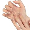 Leopard Print Heiress Cat Eye Bow False Nails - Sweet & Spicy Blush Design