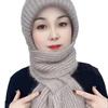 Handwoven Wool Squirrel Hat-Scarf Combo: Stylish, Warm, Outdoor Essential for Autumn & Winter