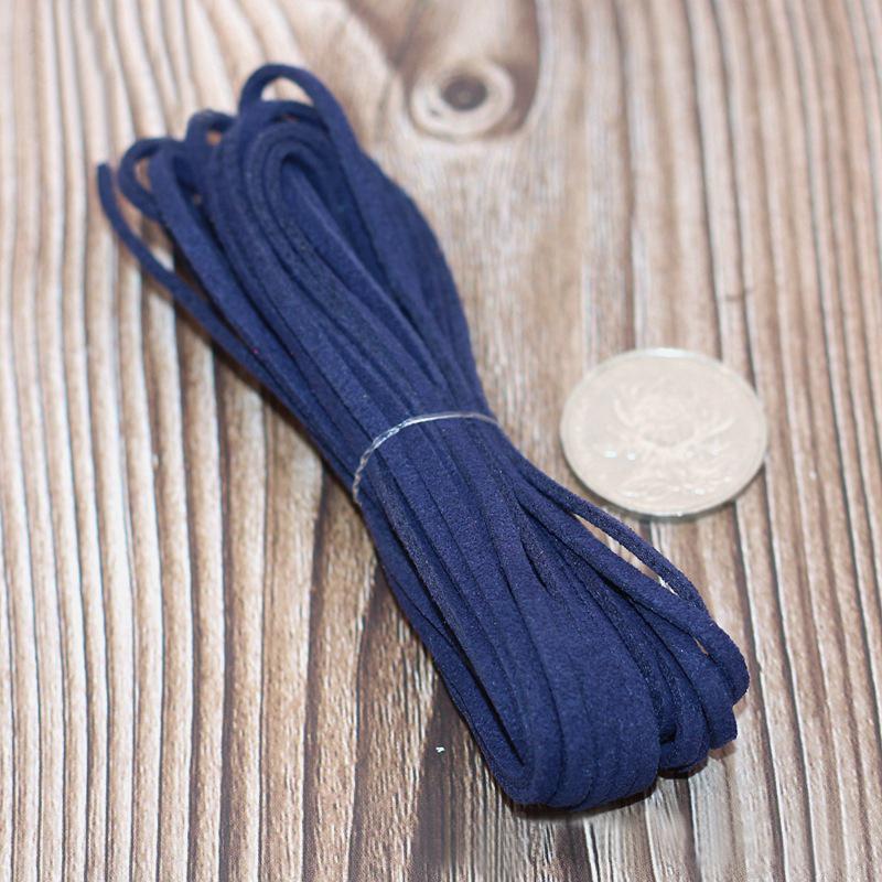 5M Langes Lederband Flaches Wildlederimitat Schnur Faden DIY Armband Funde Seil Schnur Schmuckherstellung 3mm Dicke Zubehör