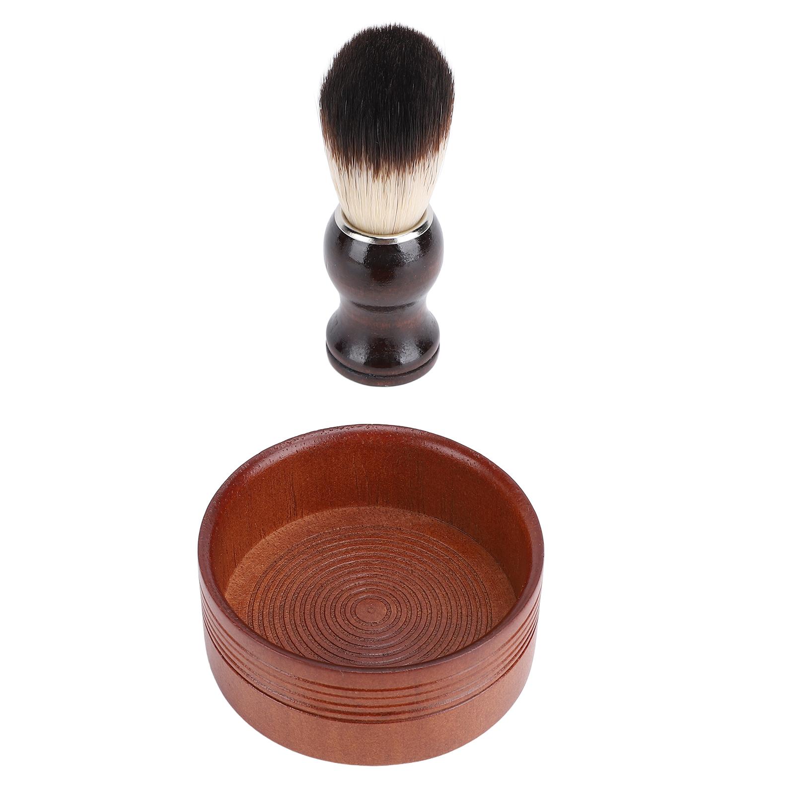 

Набор помазков для бритья из дерева, набор для ухода, синтетический ворс, удаляет загрязнения, помазок для бритья и чаша для мужчин