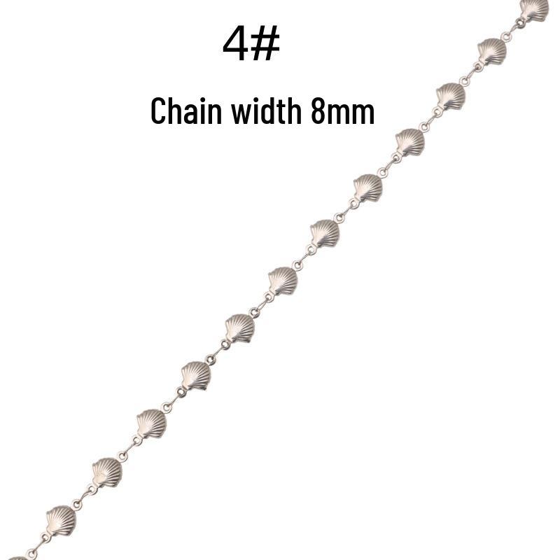 Stainless Steel Seashell Snail Hollow Chain for DIY Jewelry Necklace and Bracelet Making