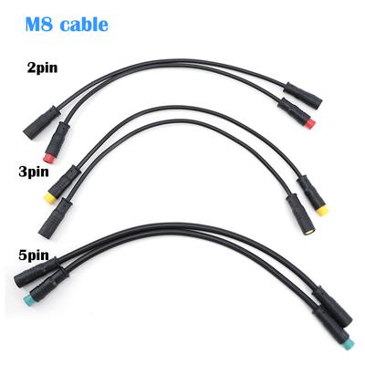 M8 2-pinowy 3-pinowy 5-pinowy wtyk męski na męski żeński na żeński Kabel do roweru elektrycznego Wtyczka do połączenia na styk Wodoodporna dla złącza wyświetlacza