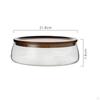 Bowl Food Storage Container with Wood Fruit for Living Room Party Decor