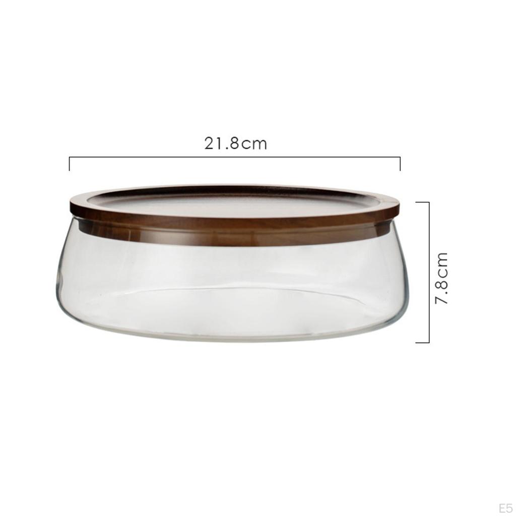 Bowl Food Storage Container with Wood Fruit for Living Room Party Decor