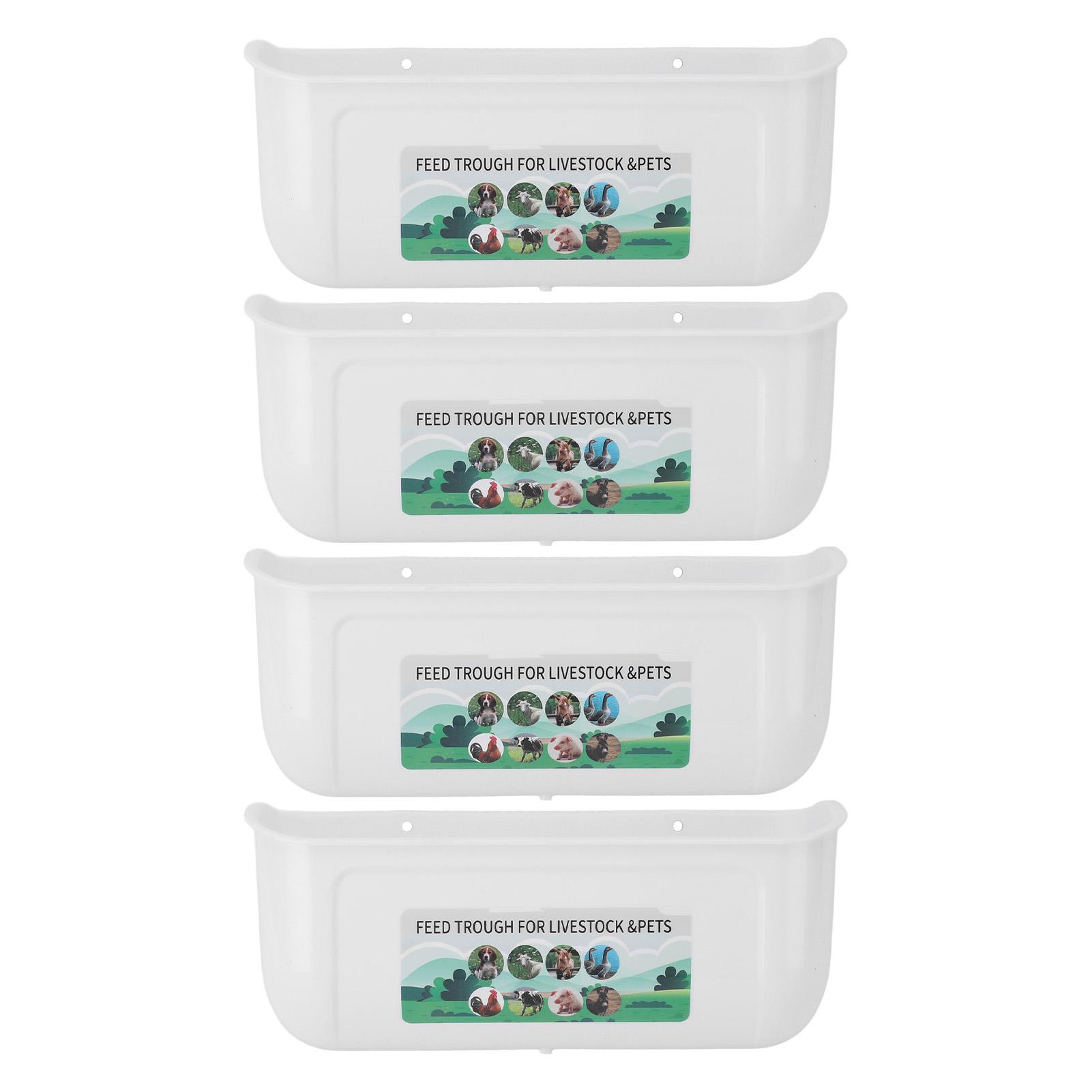 

4 шт. Большая кормушка для кур, кормушка с клипсами, подвесные кормушки для забора для коз, уток, гусей белый
