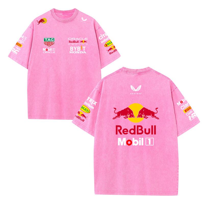 

2026 Літній гоночний костюм Формули-1 Команда Red Bull Вестапен Форма Коротка футболка з вінтажним пранням Футболка з круглим вирізом 2XL