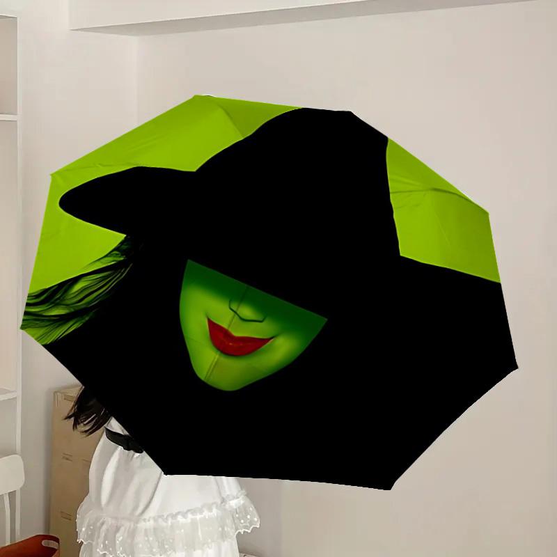 1pc Wicked Automatic Folding Umbrella, Portable Collapsible Design, Casual Outdoor Accessory L1127046