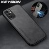 KEYSION Luxury Retro Leather Case for Samsung A24 A23 5G Silicone Shockproof Phone Back Cover for Galaxy A23 A24 4G