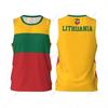 Men Basketball Sports Lithuania Flag Running Fitness Multifunction Jersey Sleeveless shirt Custom Name Nunber Exclusive