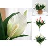 Silk Plant Spathiphyllum Artificial Flower Decor For Home Office Gift